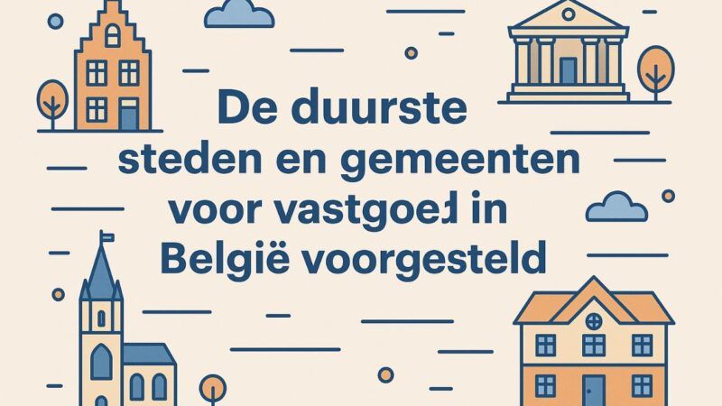 De duurste steden en gemeenten voor vastgoed in België voorgesteld