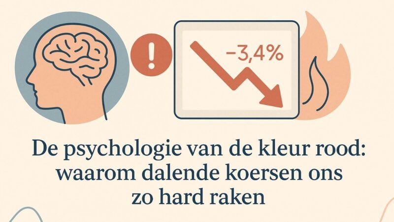 De psychologie van de kleur rood: waarom dalende koersen ons zo hard raken
