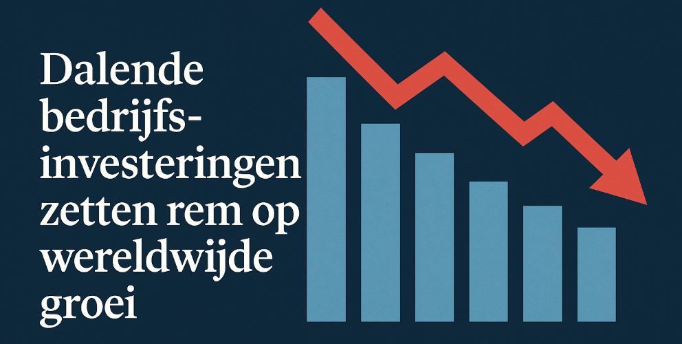 Dalende bedrijfsinvesteringen zetten rem op wereldwijde groei