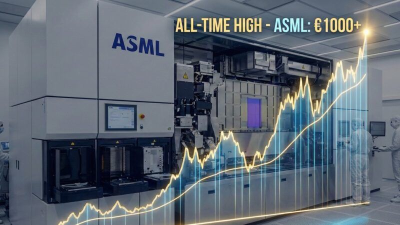 ASML doorbreekt grens van 500 miljard dollar dankzij optimisme rond TSMC en AI